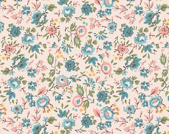 Wideback Backing Binding Fabric Lori Holt cotton quilt yardage continuous cut 108 wide quilt Piece & Plenty Latte floral Riley Blake