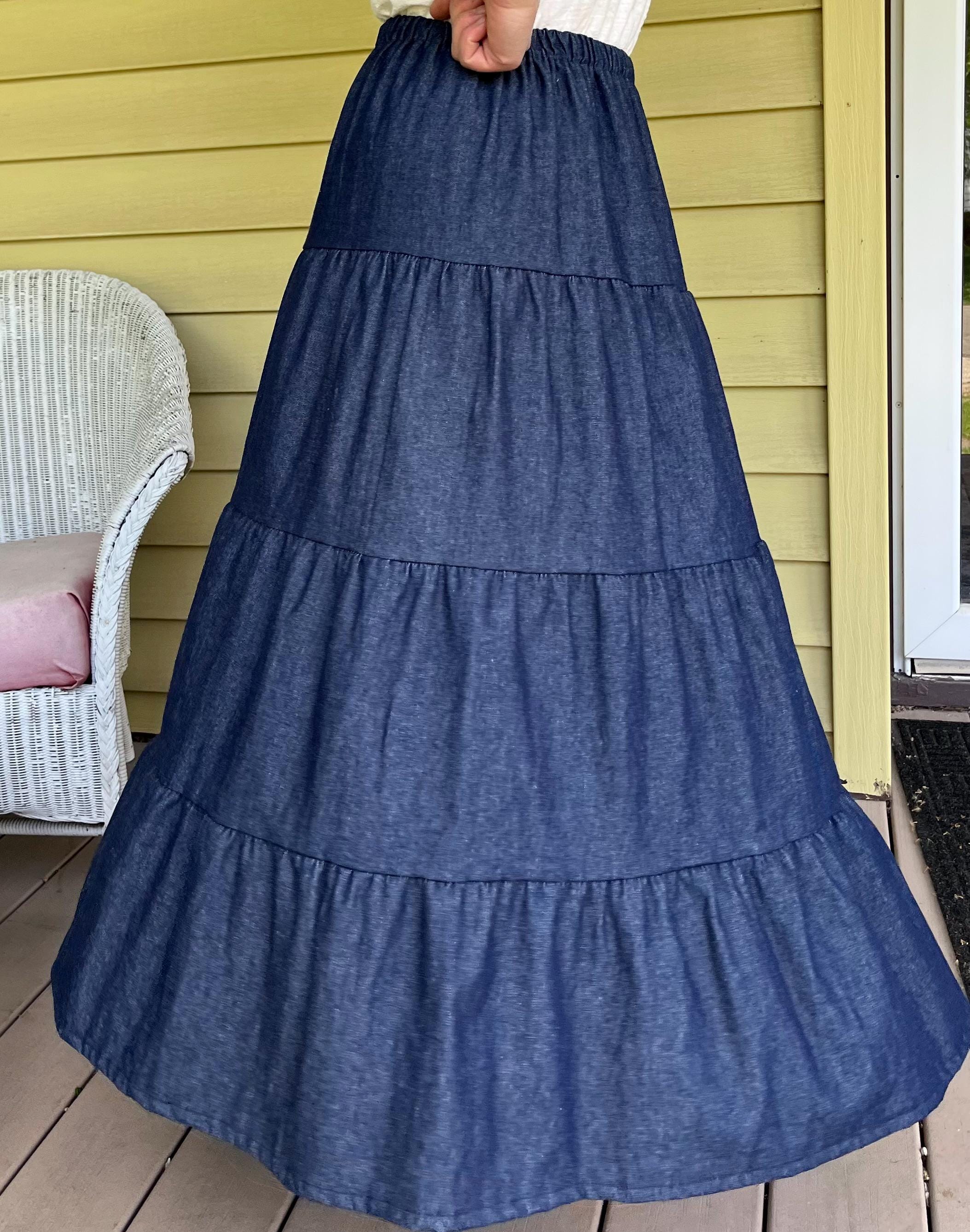 Denim Circle Skirt - Etsy