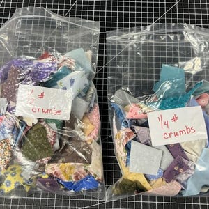 Fabric quilting crafts Stash builder cotton destash small pieces scrap bag Robert Kaufman brand names crumbs your choice of bag size/weight