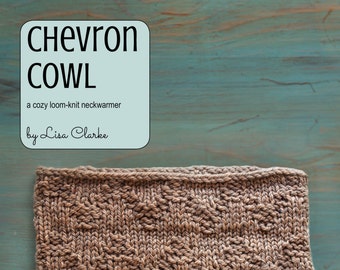 Chevron Cowl Loom Knitting Pattern and Tutorial