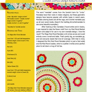 Mod Floral Mandalas Crochet Pattern image 2