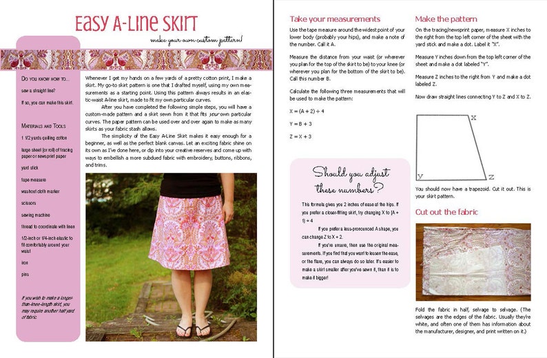 Easy A-Line Skirt Sewing Pattern and Tutorial image 5