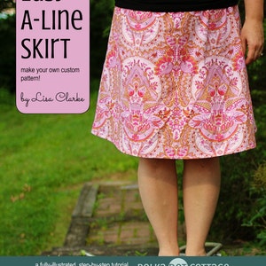 Easy A-Line Skirt Sewing Pattern and Tutorial image 1