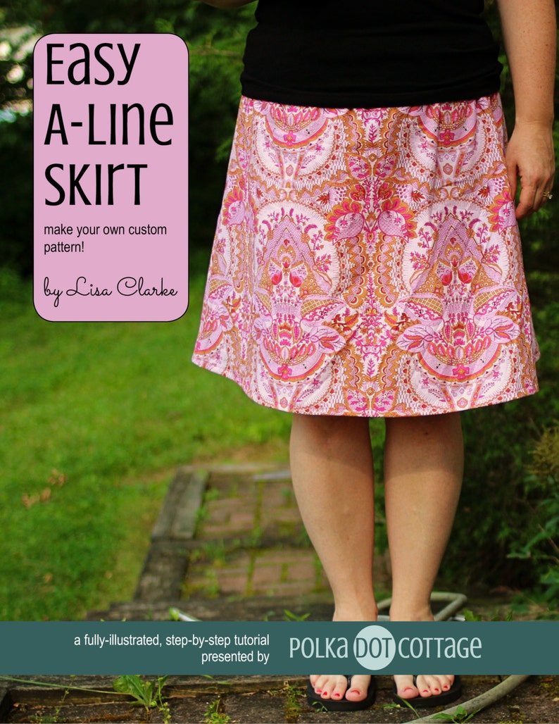 Easy A-Line Skirt Sewing Pattern and Tutorial image 1