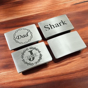 Belt Buckle for Men, Personalized Gift Belt Buckle for Removable Leather Strap, Engraved Custom Gift