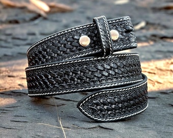 2 Western Belts Tooled Silver Hearts Embossed Leather Black and Brown
Vintage s-l400.jpg main image 3