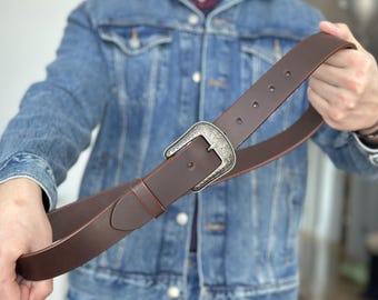 Guido Angeloni Handmade in Italy Belt Tan Thick Suede High  display picture 2
