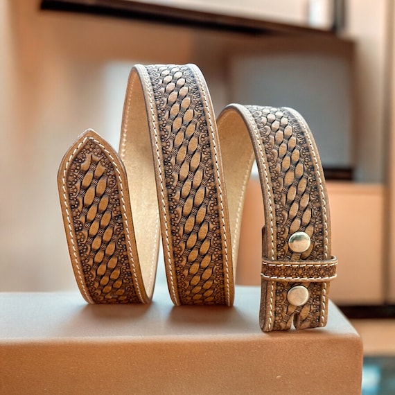 thumbnail image 2 of HILASON Western Genuine Leather Belt - Handmade Full Grain Tooled Beaded Cowboy Belt For Men & Women 2 of 12