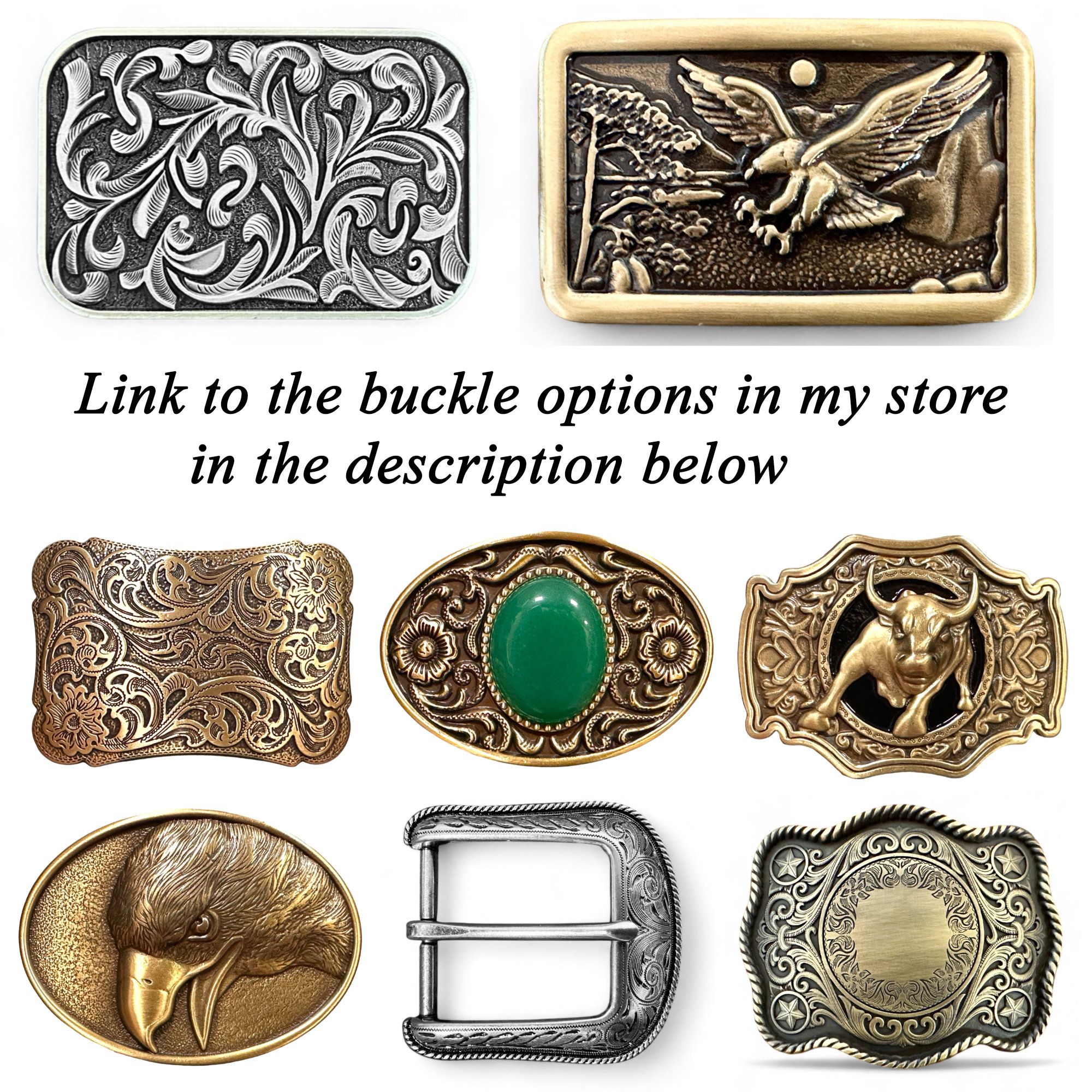Genuine Leather Western Belt with Interchangeable Buckle, Tooled Engraved, Amazon.com: Affilare Western Heavy Duty Tooled Leather Belt  main image 4