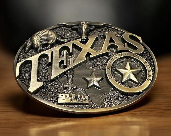 Ranger Style Buckle With STATE OF TEXAS - Etsy