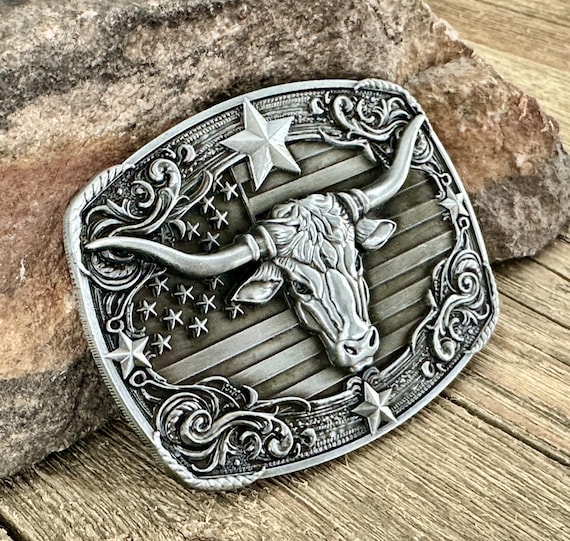 Western Belt Buckle Cowboy Buckle Groomsman Rodeo Belt Buckle for Western Belt Country Mens Belt Boyfriend Patriotic Birthday Gift