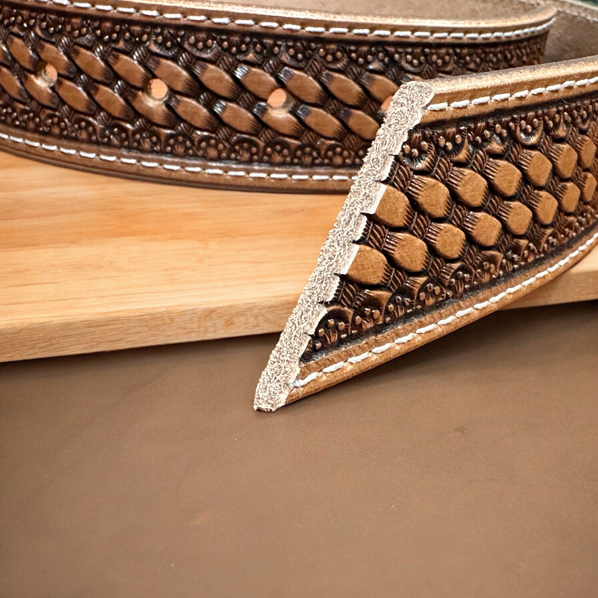 Womens Tooled Leather Western Belt 28 Buckle Cowgirl Rodeo BRENDA Personalized‎ Western Belt Handmade Men main image 2