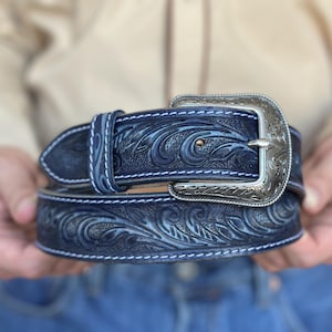 Blue Western Belt - Etsy display picture 3
