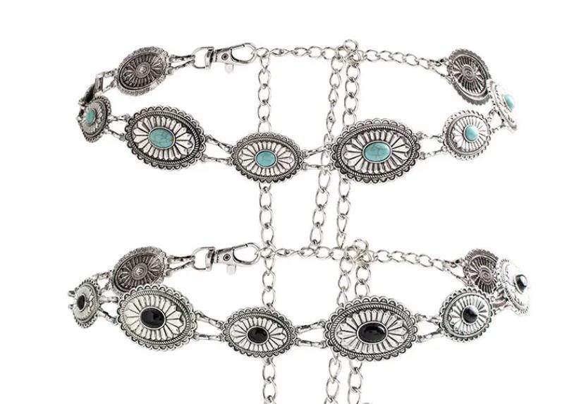Turquoise Belts For Women Western Women display picture 2