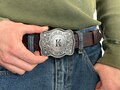 Personalized Western Cowboy Belt Buckle Replacement Rodeo Buckle Country Men's Belt Accessories, Engraved Groomsmen Buckle Father's Day Gift
