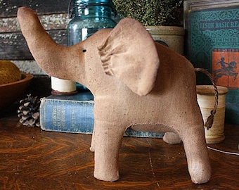 PATTERN Primitive Lucky the Elephant Digital PDF Pattern, Primitive Elephant