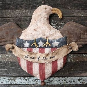 PATTERN Primitive Americana Eagle Door Doll Pattern, Americana Decor, Primitive Pattern, Americana Eagle