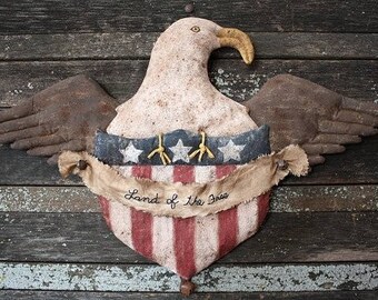 PATTERN Primitive Americana Eagle Door Doll Pattern, Americana Decor, Primitive Pattern, Americana Eagle