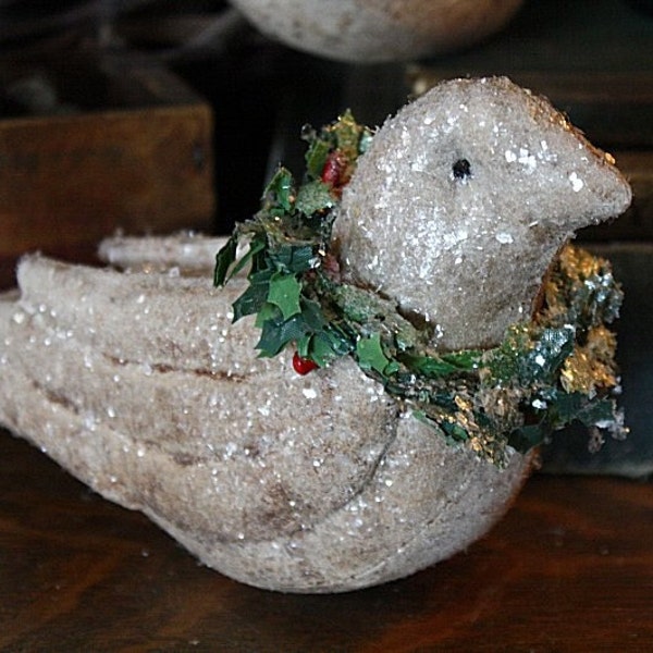 Primitive Christmas Folk Art Dove Ornies E-Pattern