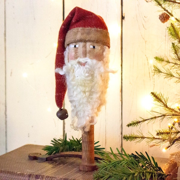 PATTERN Primitive Christmas Folk Art Sant Make Do, Holiday Home Decor, Santa Claus Doll