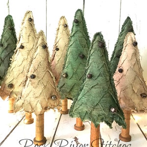 Digital PDF PATTERN Primitive Shabby Christmas Tree Make Do PATTERN image 3