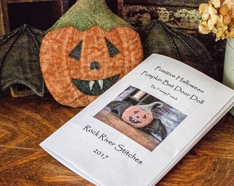 Primitive Halloween PDF pattern, Digital Holiday pattern, Halloween sewing pattern