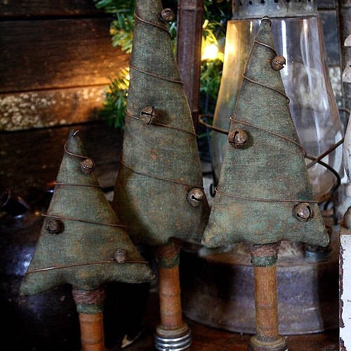 PATTERN Primitive Christmas Pattern Grungy Folk Art Tree Make | Etsy