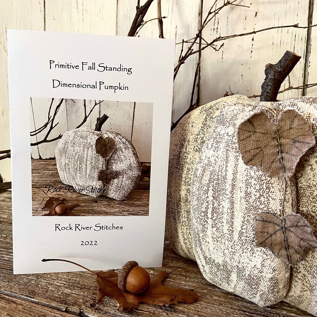 PDF Sewing Pattern, Primitive Fall Standing Dimensional Pumpkin Pattern ...