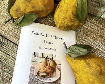 PATTERN Primitive Fall Harvest Pears PATTERN, PDF Pattern