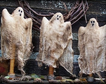 PATRÓN Muñecas primitivas de fantasmas de Halloween para hacer a mano PATRÓN E