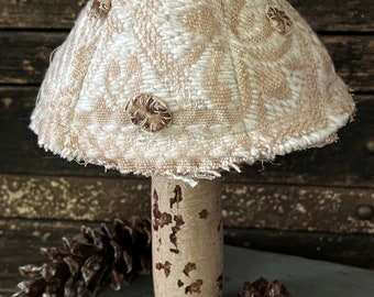 Primitive textured Mushrooms, Home Decor