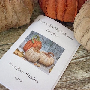 PATTERN Primitive Shabby Halloween Pumpkins PDF Pattern, Sewing Pattern