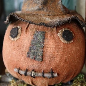 PATTERN Primitive Folk Art Halloween Witch Pumpkin Shelf Sitter Digital PDF Pattern image 4
