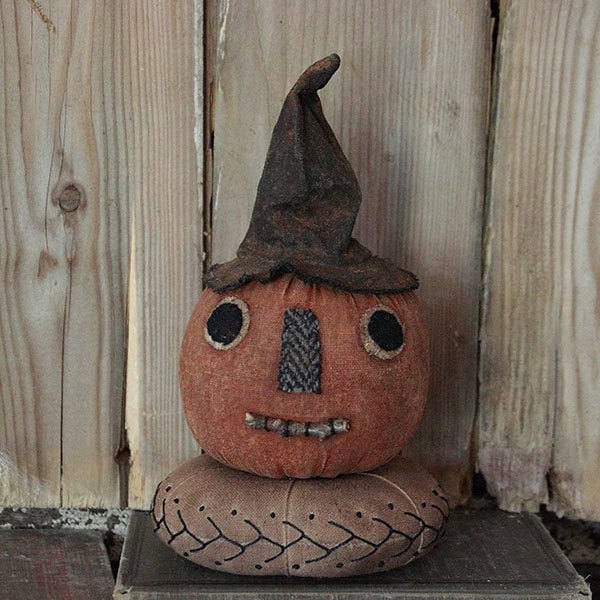 PATTERN Primitive Halloween Pumpkin Guy Pincushion Digital PDF Pattern