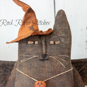 PATTERN Primitive Halloween Bat Cat Doll Pattern, Halloween Pattern, Sewing Pattern, PDF Primitive Pattern image 2