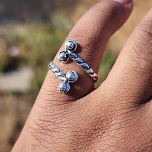 925 Sterling Silver Ring, Adjustable Handmade Sterling Silver Toe Ring | Tribal Boho Design | Oxidized Silver Ring | Unisex Jewelry Gift