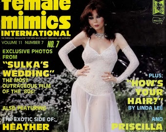 Female Mimics Vol 11 No 7, Vintage Crossdressing Magazine Crossdressers Drag queens Transgender Instant Download