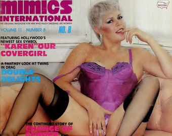 Female Mimics Vol 11 No 8, vintage Crossdressing Magazine Crossdressers Drag queens Transgenres Téléchargement instantané