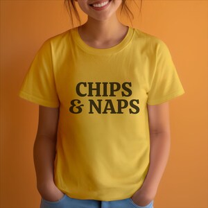Chips and Naps, Snacks T-Shirt, Chips Shirt, Cute Foodie T-Shirt,  Gift For a Snack Lovers, Snacks and Naps Tee, Napping Tee