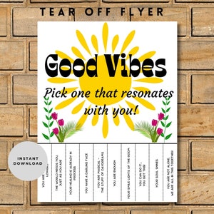 Positive Affirmations-Abreißflyer, Abreiß-Komplimente zum Ausdrucken, positive Affirmationen-Poster, Selbstliebe-Poster, Spread Kindness-Zeichen
