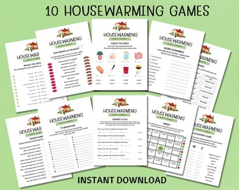 Housewarming Party Games, Printable Games, Housewarming Activities, New Home Games, Housewarming Party Ideas, Moving Party Games