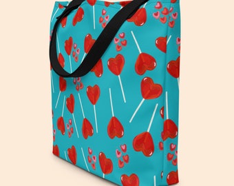 Large Lollipop light blue shopping bag