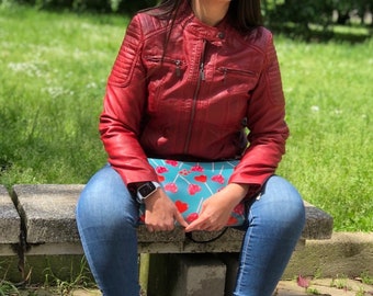 Lollipop Red/Pink/Turquoise shoulder bag