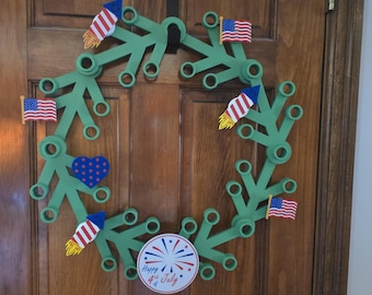 4th of July Decorations for Lego Inspired Giant Wreath (Wreath not included)