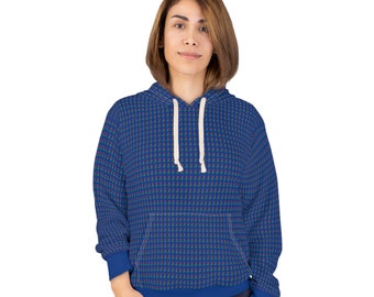 Minimal tulips pattern Unisex Pullover Hoodie Dark blue