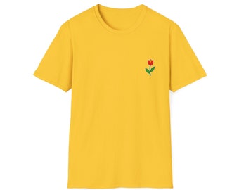 T-shirt tulipe minimaliste - Style souple unisexe