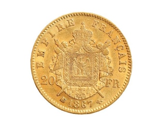 Pièce 20 Francs Napoléon III Tête Laurée