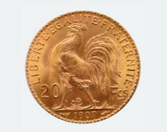 Moneda 20 Francos Gallo Marianne