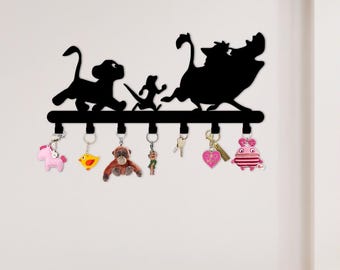 Portachiavi in metallo Hakuna Matata, decorazione per chiavi del Re Leone, organizer per ingresso, ganci decorativi, porta asciugamani, mobili per la casa, decorazioni per corridoio, regalo