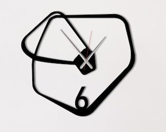 Orologio da parete moderno astratto in metallo, orologio scultoreo artistico, orologio di design, arte murale contemporanea per la casa